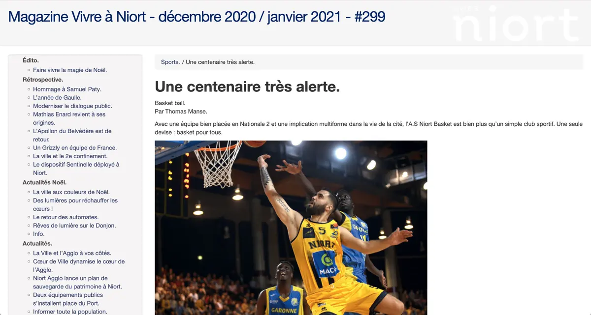 Exemple de document accessible - Magazine Vivre à Niort