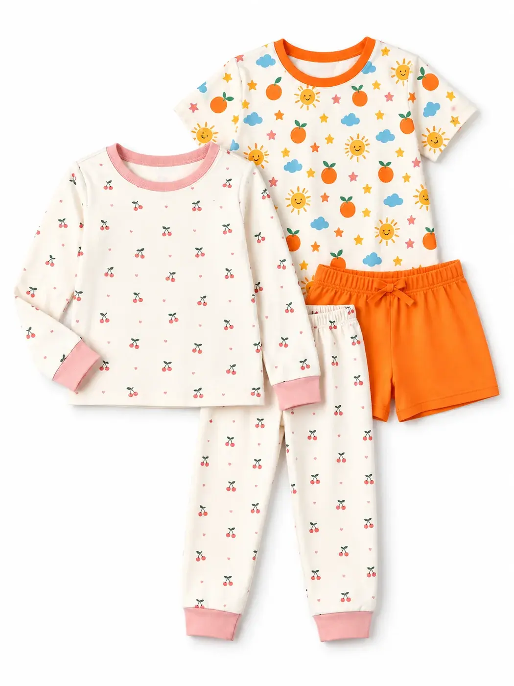 Les deux pyjamas réunis en une seule composition