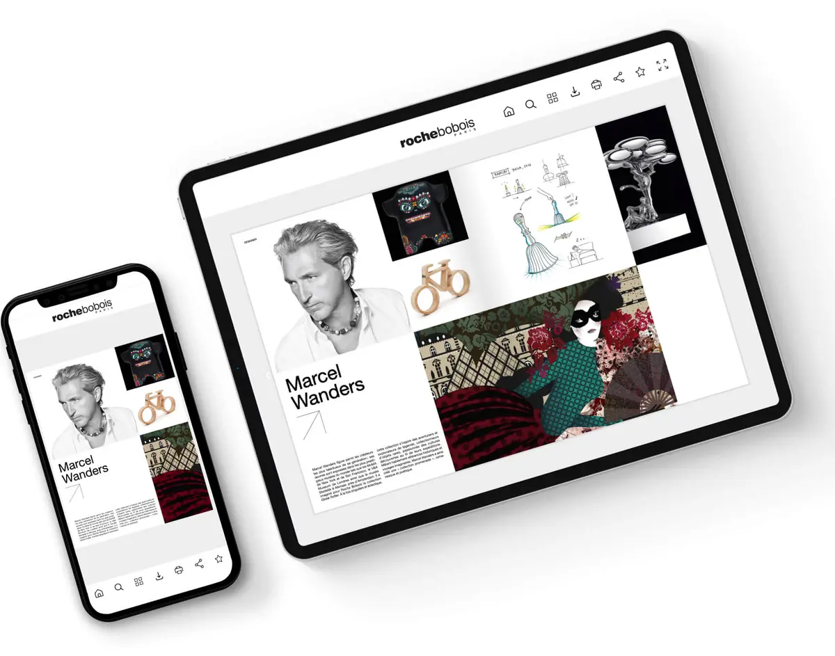 Catalogue interactif Roche Bobois sur tablette et mobile