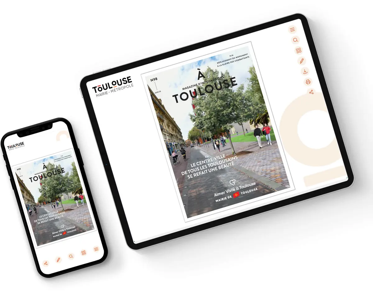 Magazine interactif Toulouse Métropole sur tablette et mobile