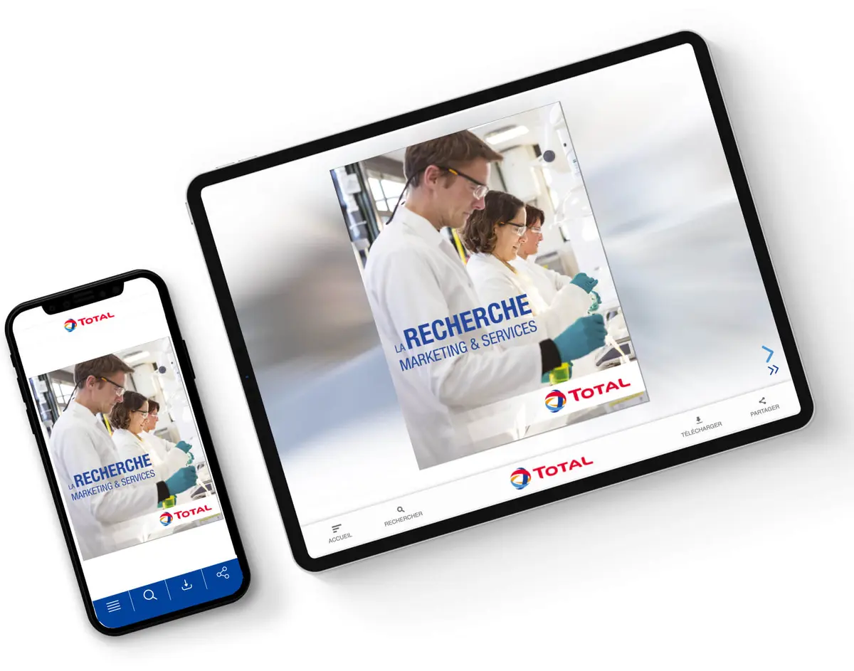 Rapport interactif Total sur tablette et mobile